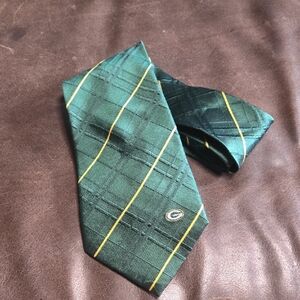 NFL Green and Gold Plaid Men's Tie